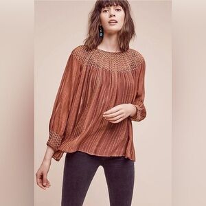 ANTHROPOLOGIE LOVE SAM Bresle Peasant Top